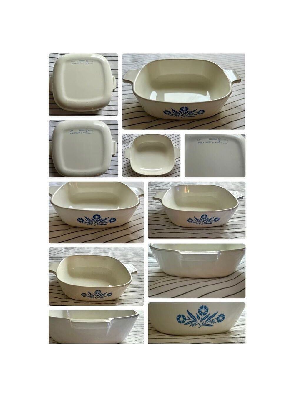 1 QT BLUE CORNFLOWER CORNING WARE DISH